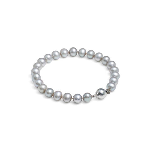 Jersey Pearl 7-7.5mm Classic Grey Pearl Bracelet