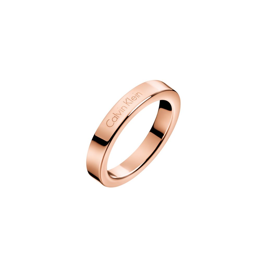 Calvin Klein Rose Gold Hook Thin Ring - FJ Zelley