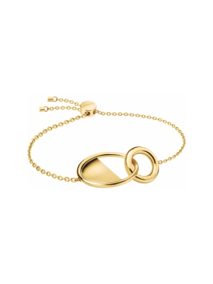 Buy Calvin Klein Hook Stainless Steel and Rose Gold Plated Bangle Online