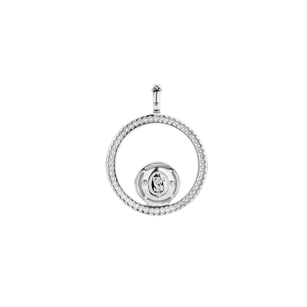 Ti Sento Milano Silver Zirconia With Opalescent Stone Circular Stone Pendant