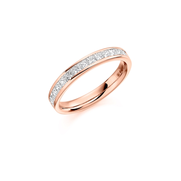 Princess cut diamond, channel set eternity ring 0.75ct - Image 3