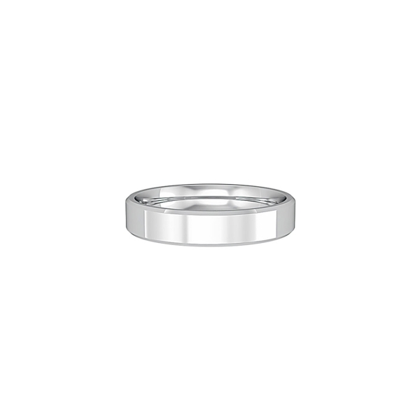 Flat Court Shaped Wedding Band