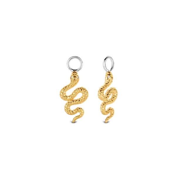 Ti Sento Milano Silver & Gold Plated Snake Earring Charms - Image 3