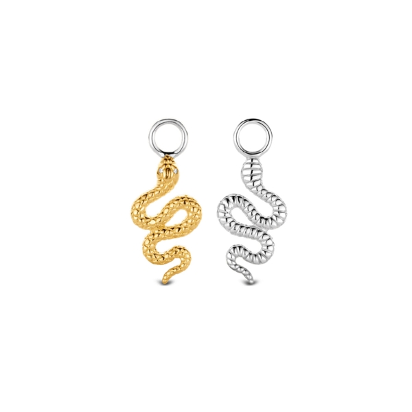 Ti Sento Milano Silver & Gold Plated Snake Earring Charms - Image 2