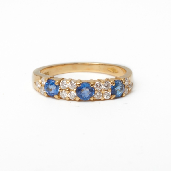 Pre Owned Sapphire & Diamond Eternity Ring