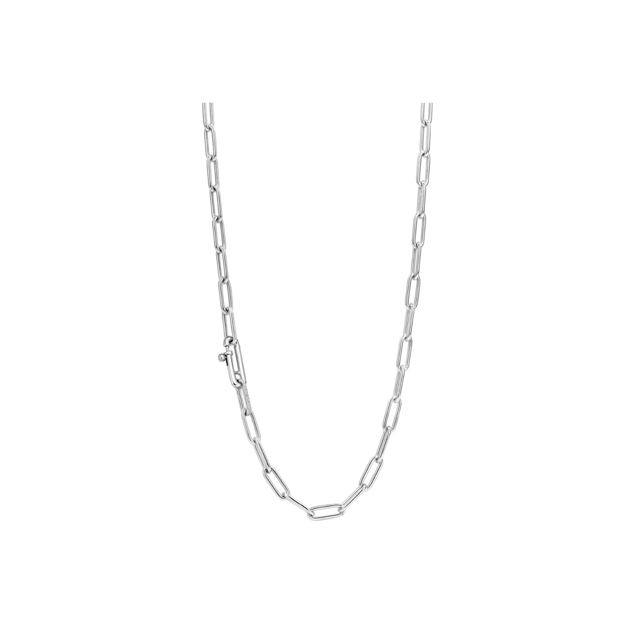 Ti Sento Milano Silver Oval Link Necklace - FJ Zelley