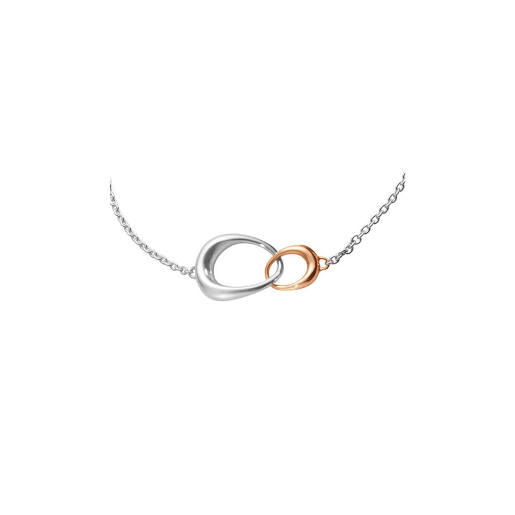 Georg Jensen Offspring Interlocking Bracelet Silver & Gold