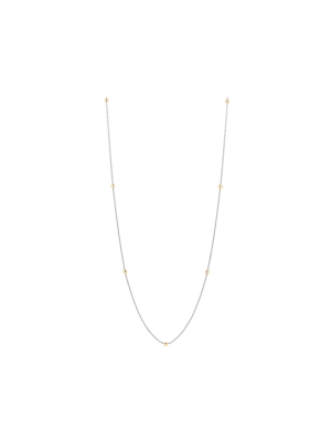 Ti Sento Milano Silver Necklace with Yellow Gold Plated Beads