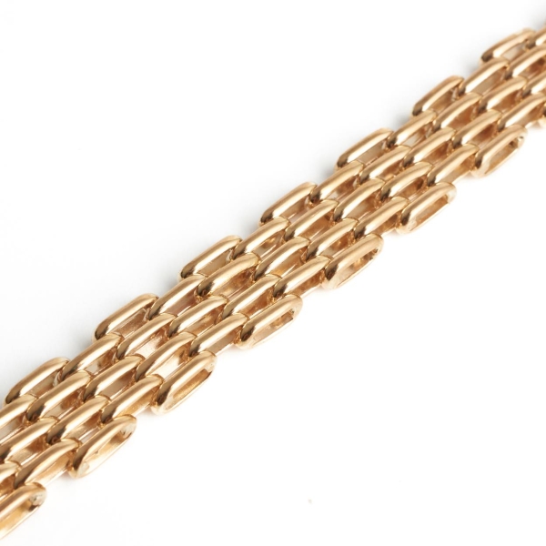 9ct Yellow Gold Brick Link Bracelet - Image 2