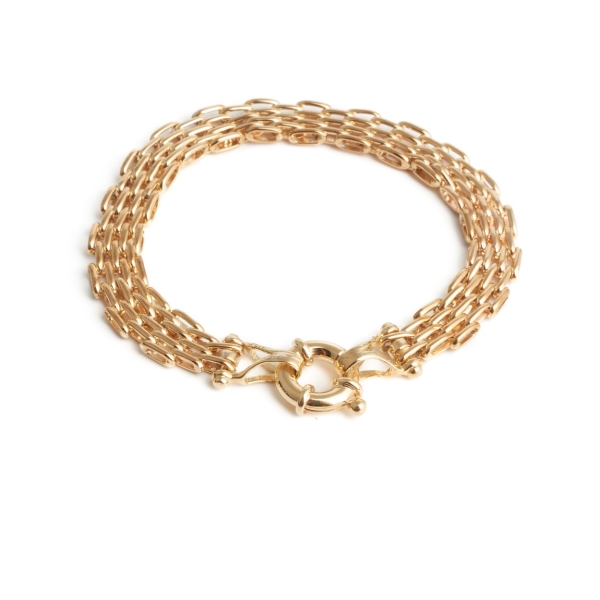 9ct Yellow Gold Brick Link Bracelet