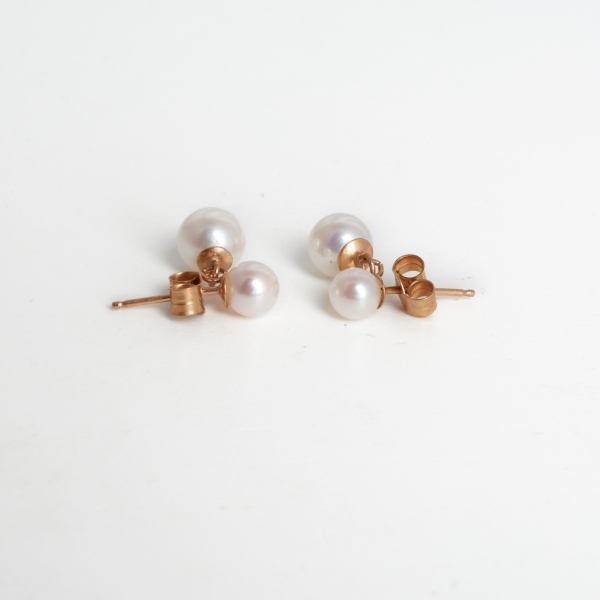 9ct Yellow Gold Pearl Drop Earrings - Image 2