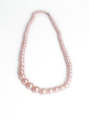 Pink Cultured Fresh Water Pearl Necklace