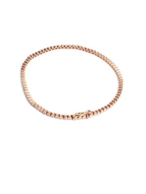 18ct Rose Gold Diamond Line Bracelet
