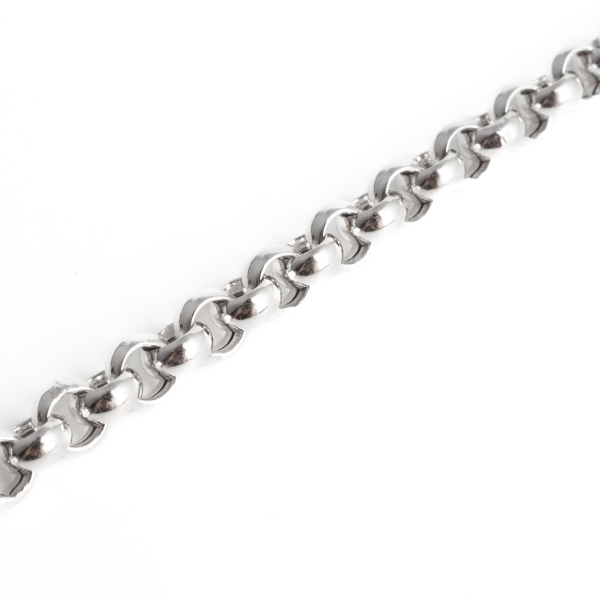 9ct White Gold Round Belcher Bracelet - Image 2