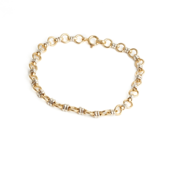 9ct Yellow & White Gold Savannah Link Bracelet