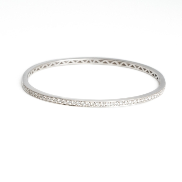 18ct White Gold Diamond Bangle