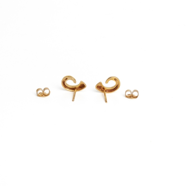 9ct Yellow Gold Tusk Earrings - Image 4