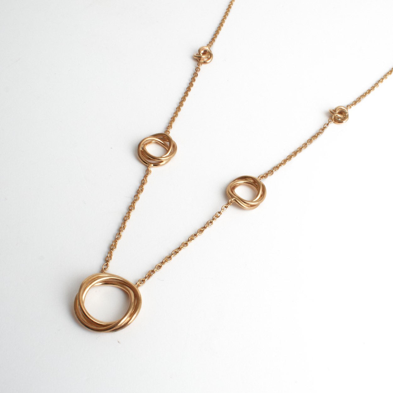 9ct Yellow Gold Circles Necklace - FJ Zelley