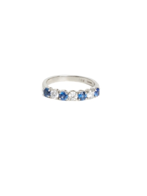 Platinum Sapphire & Diamond Eternity Ring