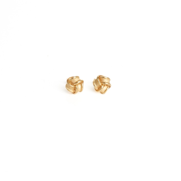 18ct Yellow Gold Knot Earrings