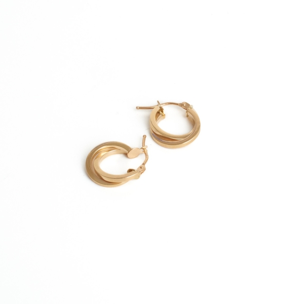 9ct Yellow Gold Hoop Earring - Image 2