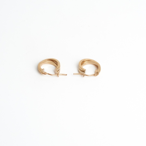 9ct Yellow Gold Hoop Earring - Image 3