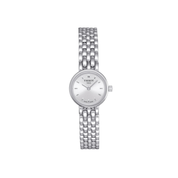 This stunning piece conveys the very essence of class with its discrete yet absolutely gorgeous mini-size and feminine round case. The metal bracelet versions can be worn loosely as beautiful jewellery on the wrist with diamond options for that glamorous sparkle or with a stylish leather strap. These carry their name well as they are truly lovely timepieces with completely irresistible charm.T0580091103100Water resistance - Water-resistant up to a pressure of 3 bar (30 m / 100 ft)Width - 19.5Lugs - 6Thickness - 5Crystal - Scratch-resistant sapphire crystalMovement - Swiss quartzModel - ETA 901.001