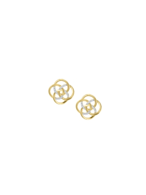 9ct Yellow Gold Diamond set Earrings