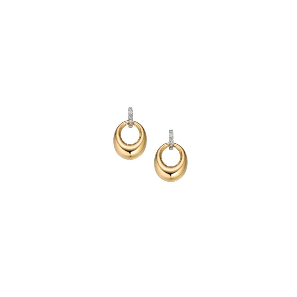 9ct Yellow Gold Diamond set Earrings