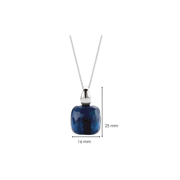 Ti Sento Blue Cushion Pendant - Image 4