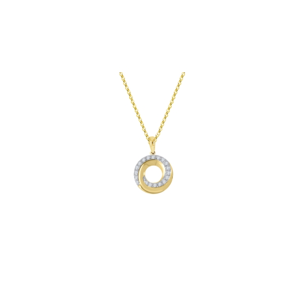 9ct Yellow Gold Diamond set Pendant