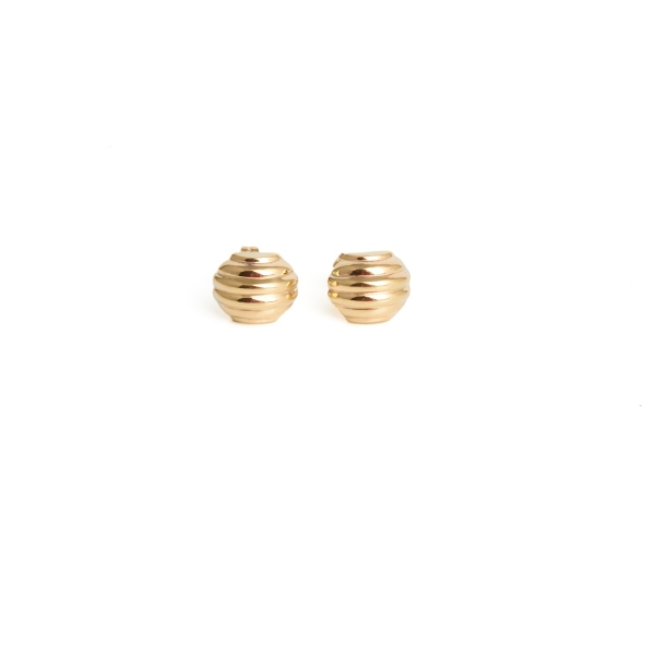 9ct Yellow gold Domed Stud Earrings