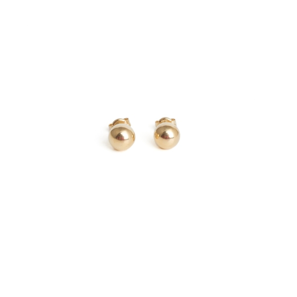 9ct Yellow Gold 6mm Ball Stud Earrings