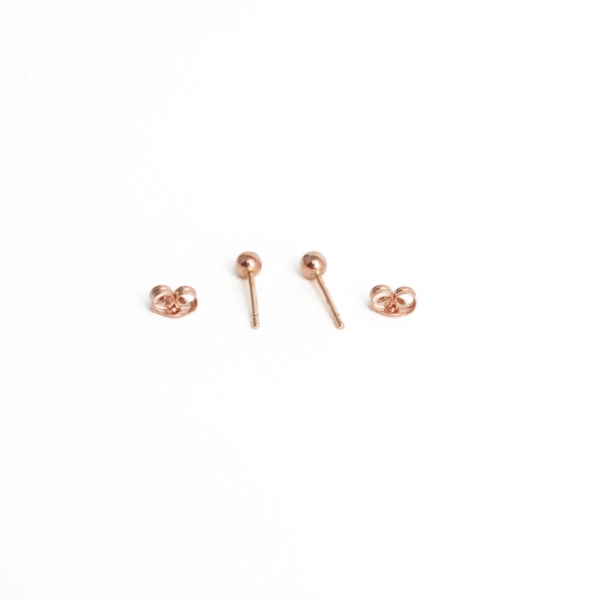 9ct Rose Gold 3mm Ball Stud Earrings