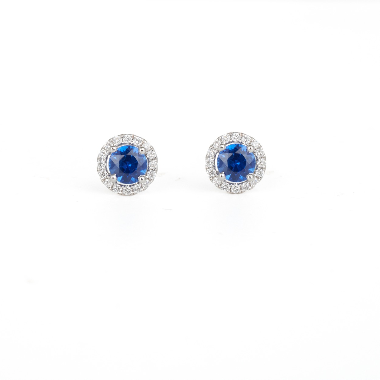Diamond and Sapphire/Ruby Stud Earrings – Firstpeoplesjewelers.com