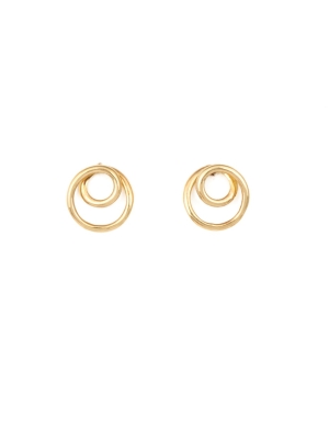 9ct Yellow Gold Swirl Earrings