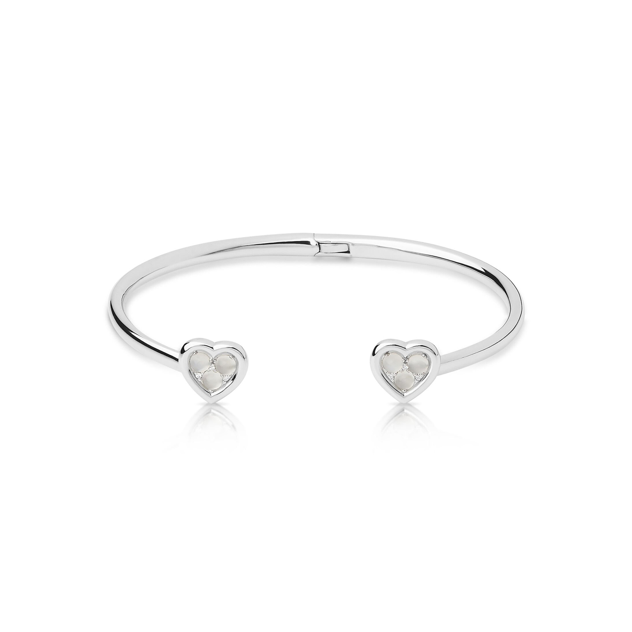 Links Of London Open Heart Silver Moon Stone Bangle Fj Zelley