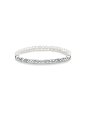 Thomas Sabo Love Bridge Patterned Pearl Bracelet