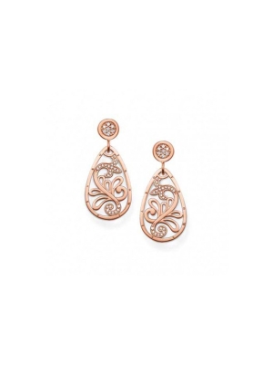 Thomas Sabo Silver Rose Gold Plated Drop Earrings