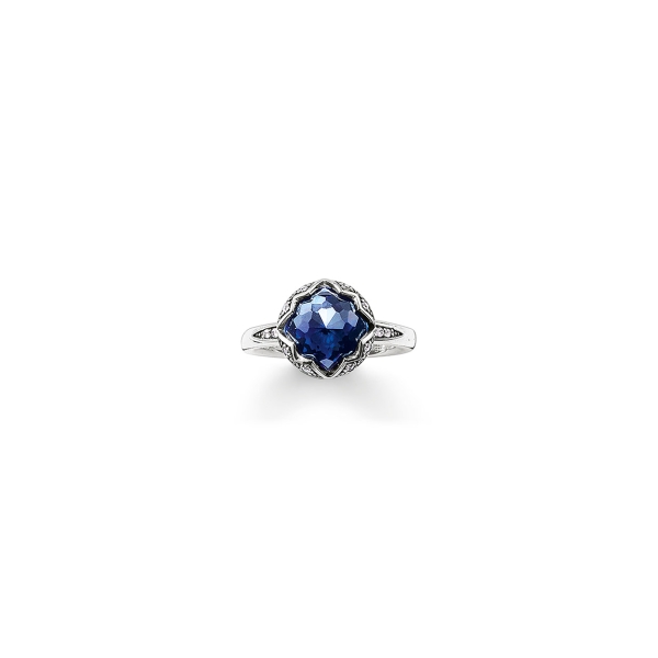 Thomas Sabo Synthetic Corundum Blue Stone Ring