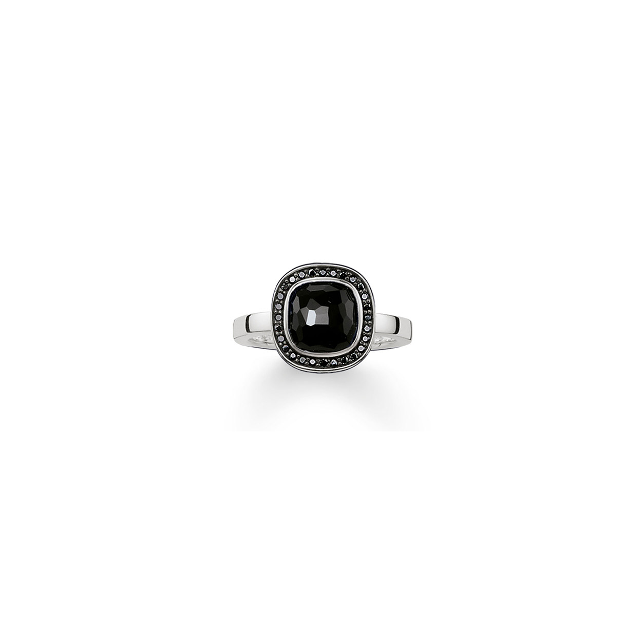 Thomas sabo black 2024 stone ring