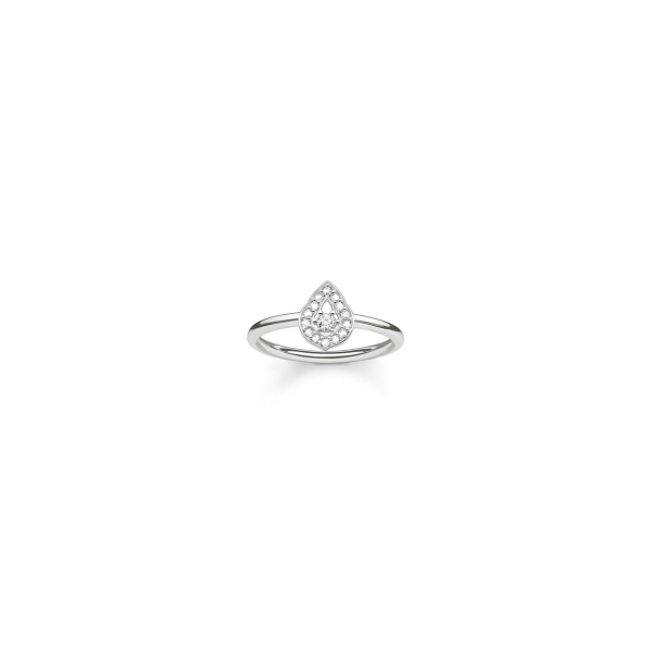 Thomas Sabo Pearshape Pave CZ Ring