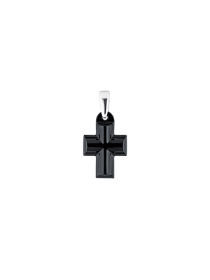 Lalique Black Cross Pendant