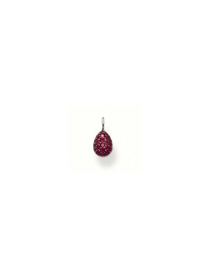 Thomas Sabo Syenthetic Red Garnet Teardrop Pendant