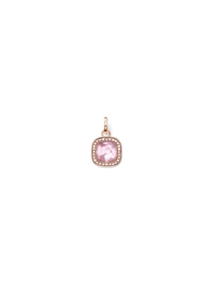 Thomas Sabo Pink/ white CZ stone Cluster Pendant