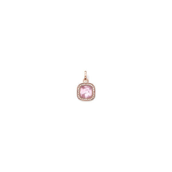 Thomas Sabo Pink/ white CZ stone Cluster Pendant