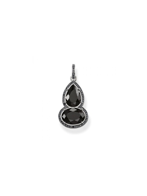 Thomas Sabo Large Teardrop Onyx Pendant