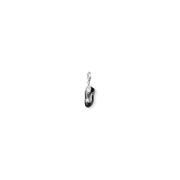 Thomas Sabo Enamel Black Brogue Shoe Charm