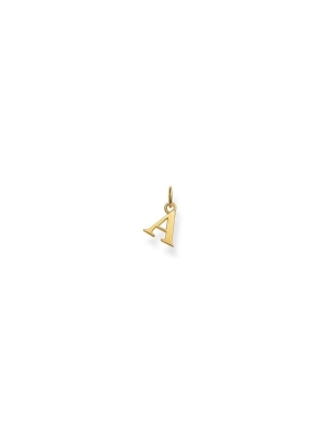 Thomas Sabo Silver Gold Plated A Charm