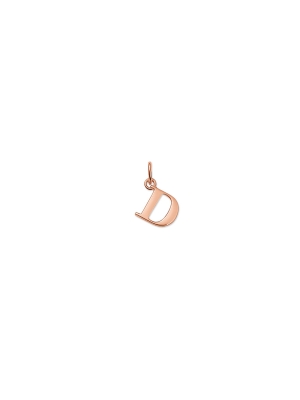 Thomas Sabo Silver Rose Gold Plated D Charm